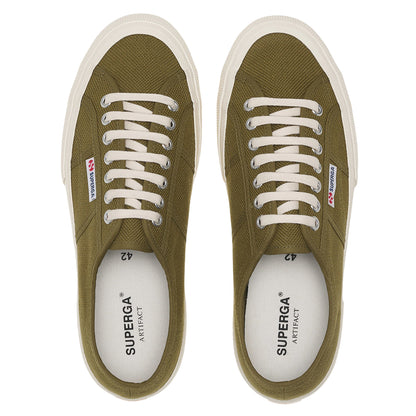 Military Green-Off White - Pack Shot - Superga Unisex Adult 2750 OG Trainers