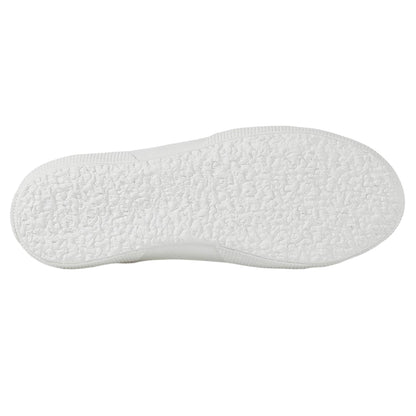 Total White - Side - Superga Womens-Ladies 2750 Sangallo Flower Trainers