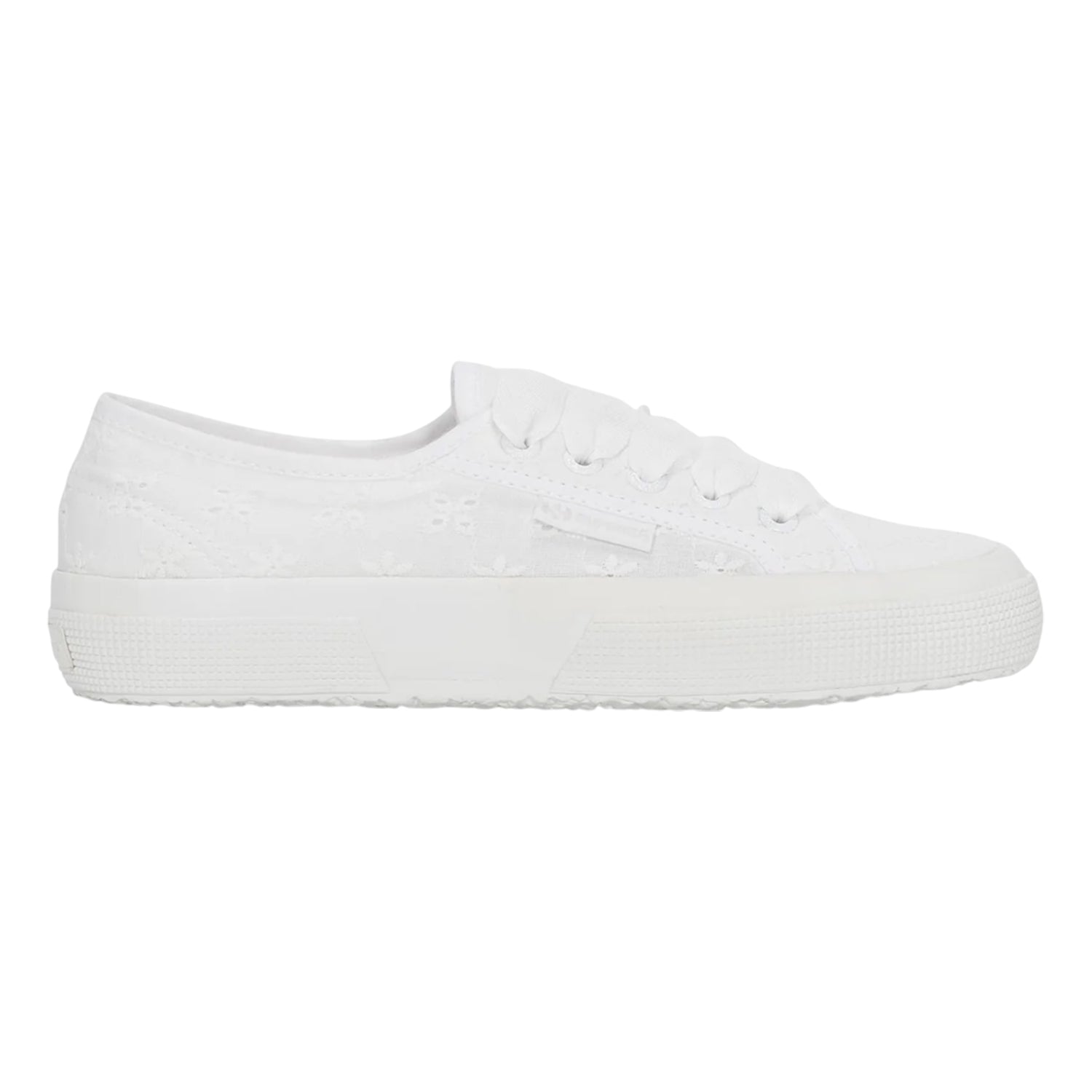 Total White - Lifestyle - Superga Womens-Ladies 2750 Sangallo Flower Trainers