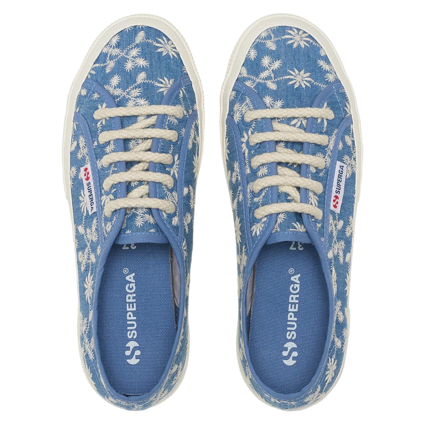 Blue Indigo-Avorio - Lifestyle - Superga Womens-Ladies 2750 Sangallo Trainers
