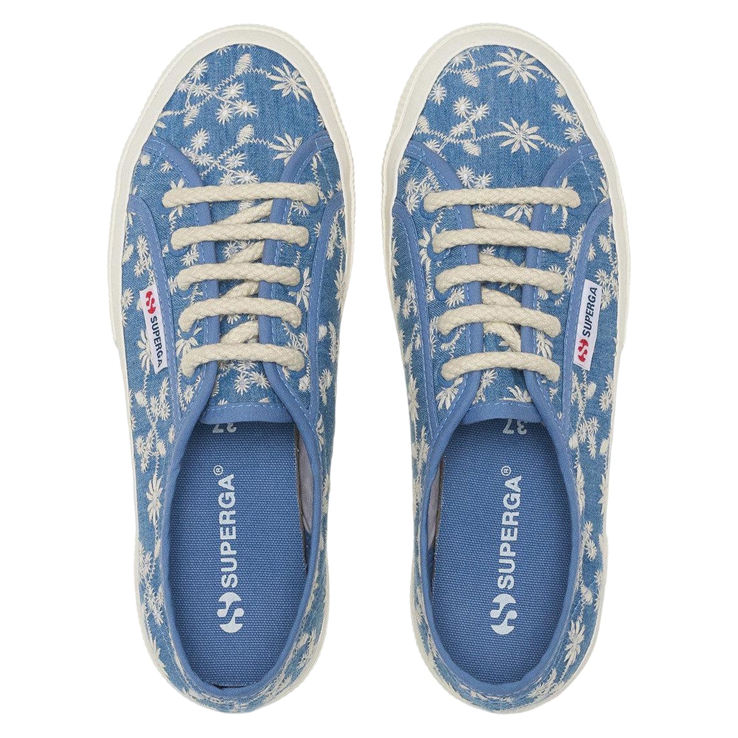 Blue Indigo-Avorio - Lifestyle - Superga Womens-Ladies 2750 Sangallo Trainers