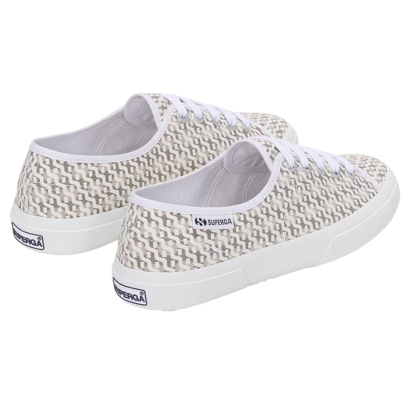 White-Light Grey - Back - Superga Unisex Adult 3750 Leggera Print Trainers