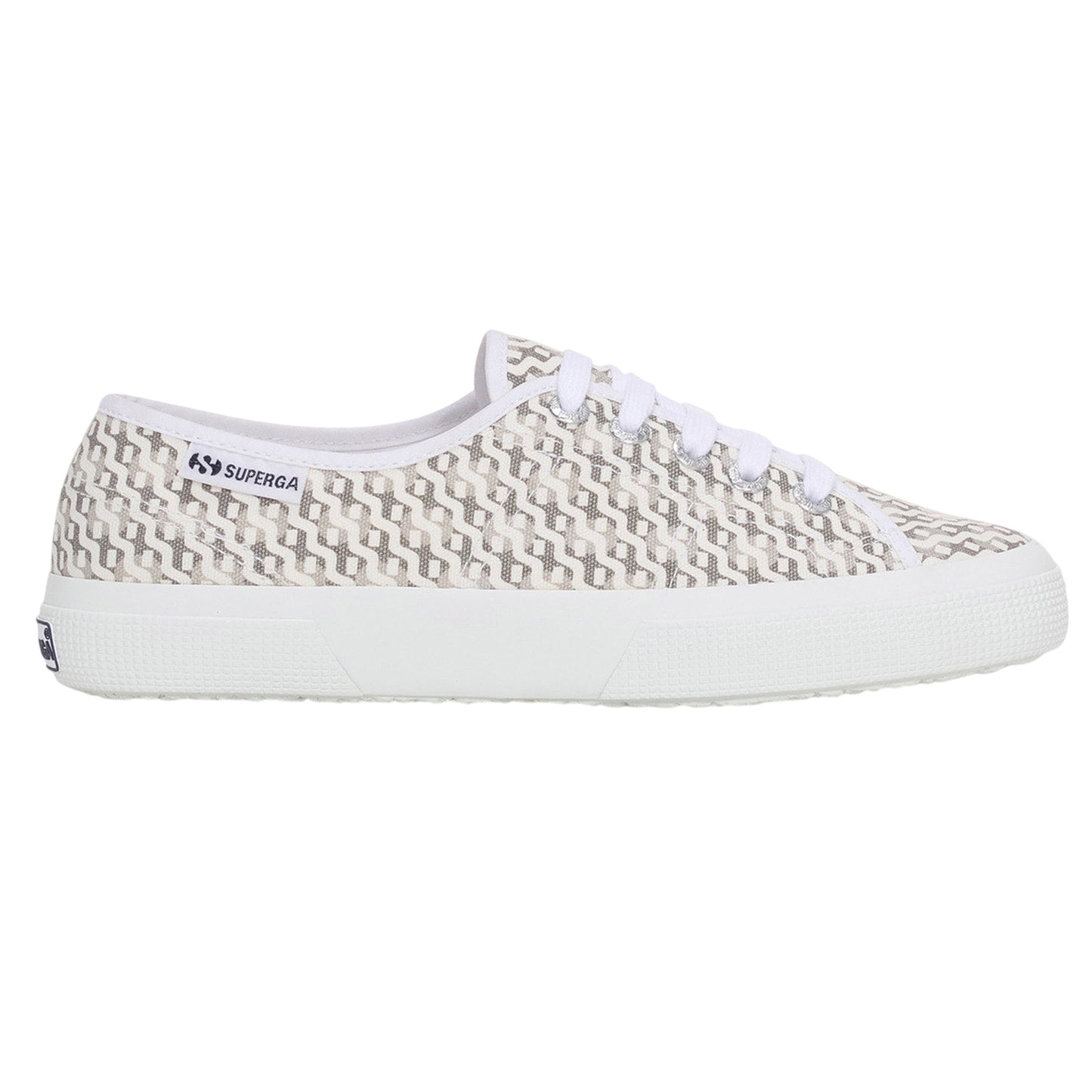 White-Light Grey - Lifestyle - Superga Unisex Adult 3750 Leggera Print Trainers
