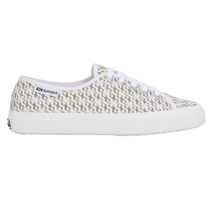 White-Light Grey - Lifestyle - Superga Unisex Adult 3750 Leggera Print Trainers