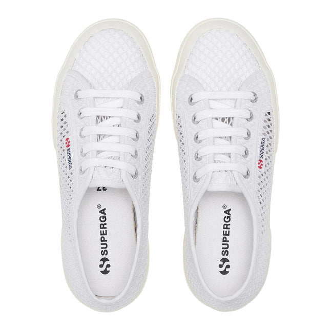 White - Lifestyle - Superga Womens-Ladies 2750 Mesh Trainers
