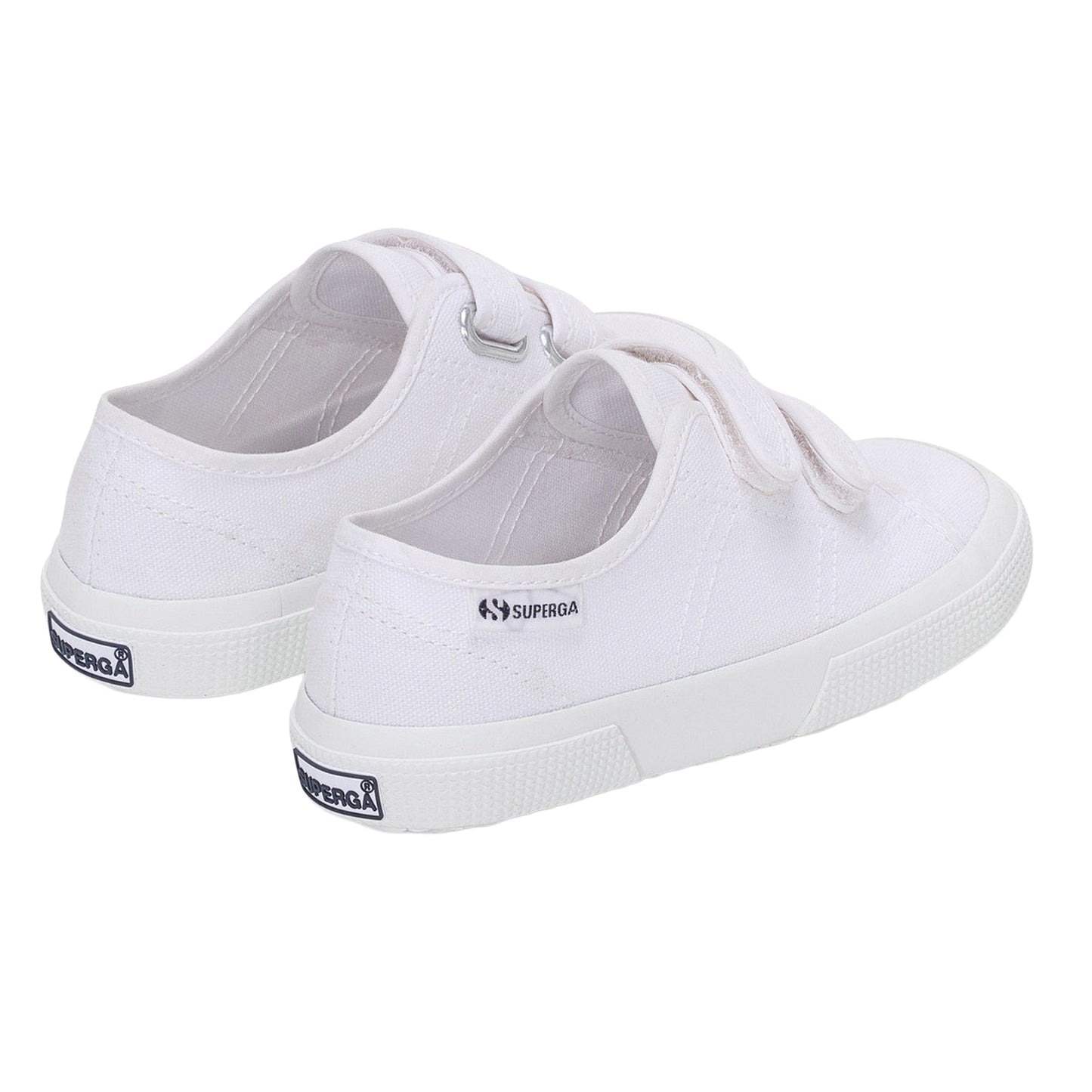 White - Back - Superga Childrens-Kids 3750 Leggera Straps Trainers