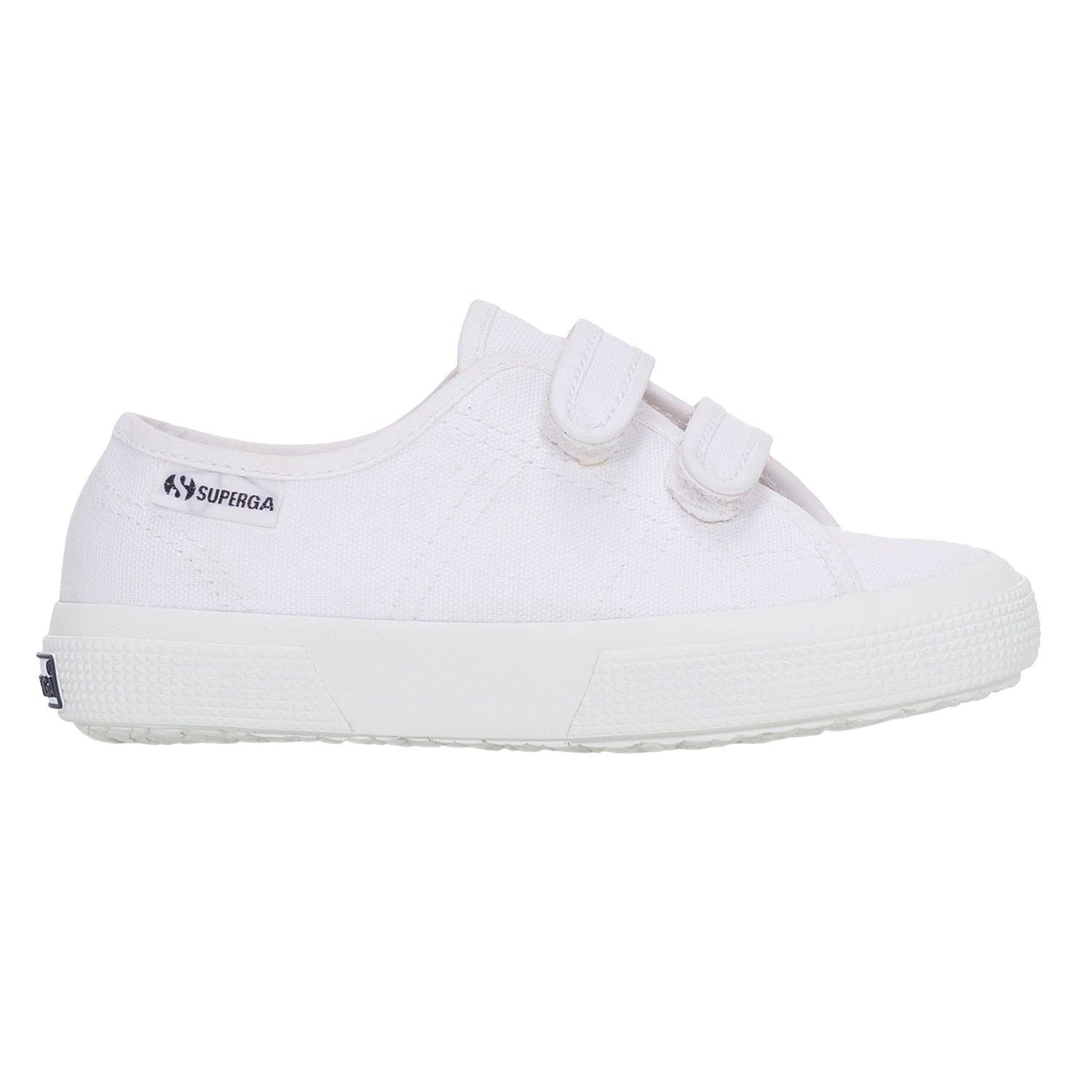 White - Side - Superga Childrens-Kids 3750 Leggera Straps Trainers