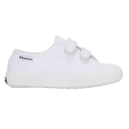White - Side - Superga Childrens-Kids 3750 Leggera Straps Trainers