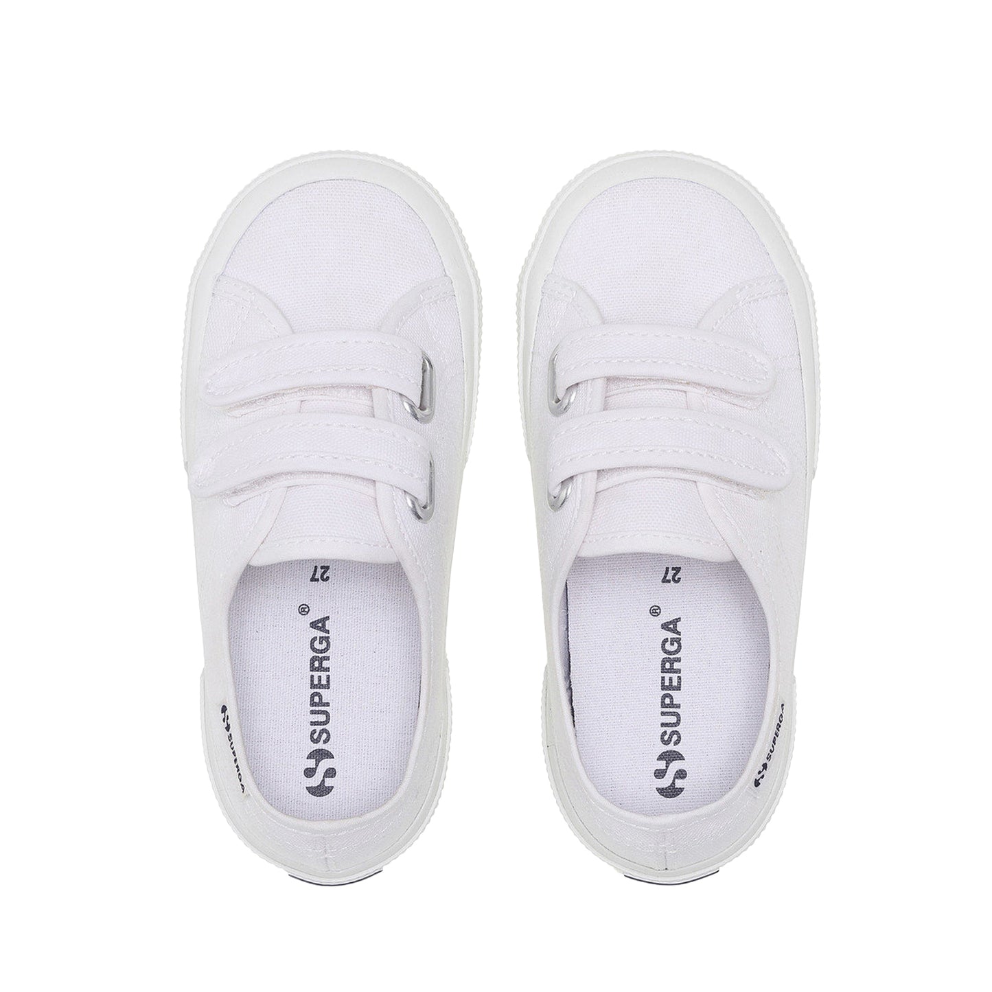 White - Lifestyle - Superga Childrens-Kids 3750 Leggera Straps Trainers