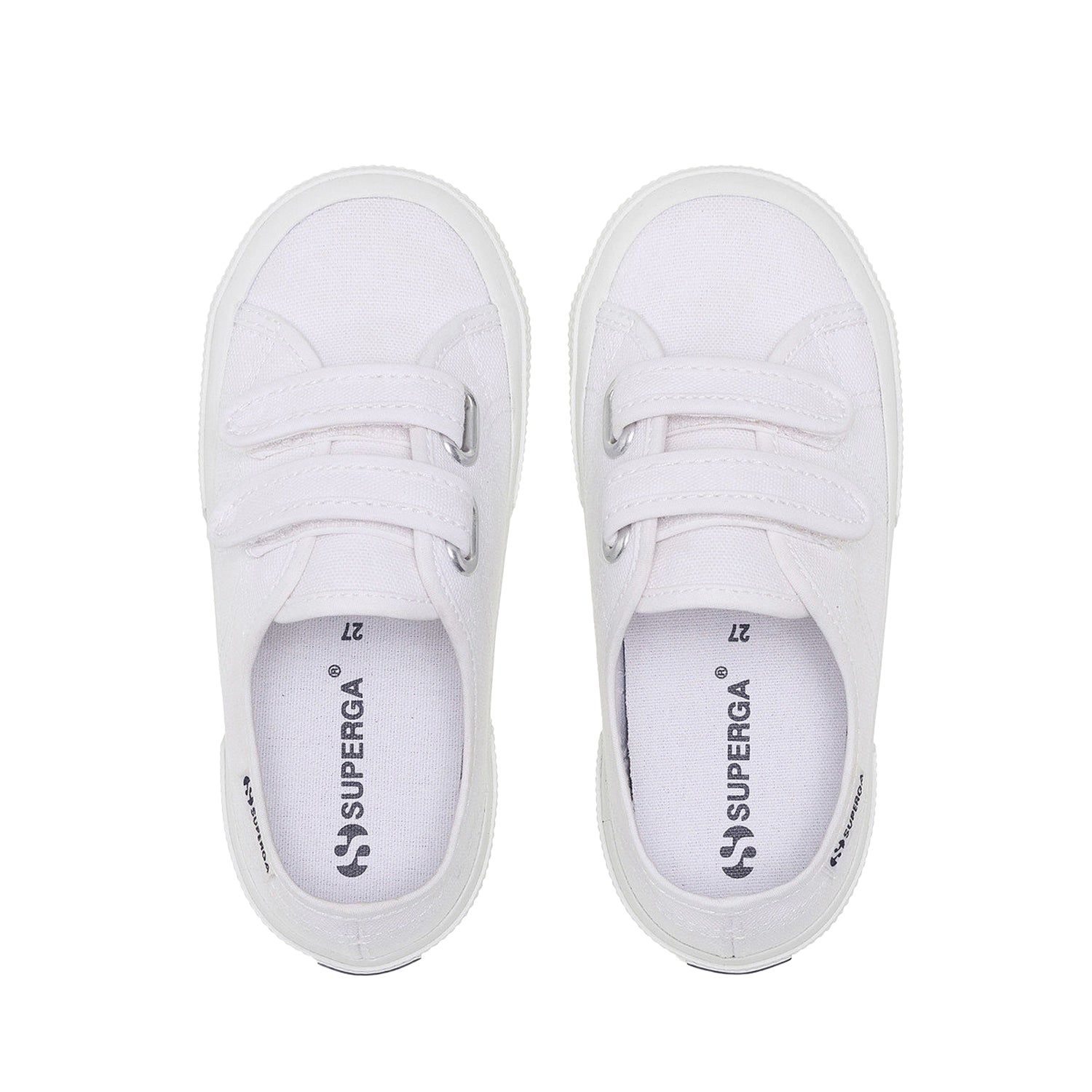 White - Lifestyle - Superga Childrens-Kids 3750 Leggera Straps Trainers