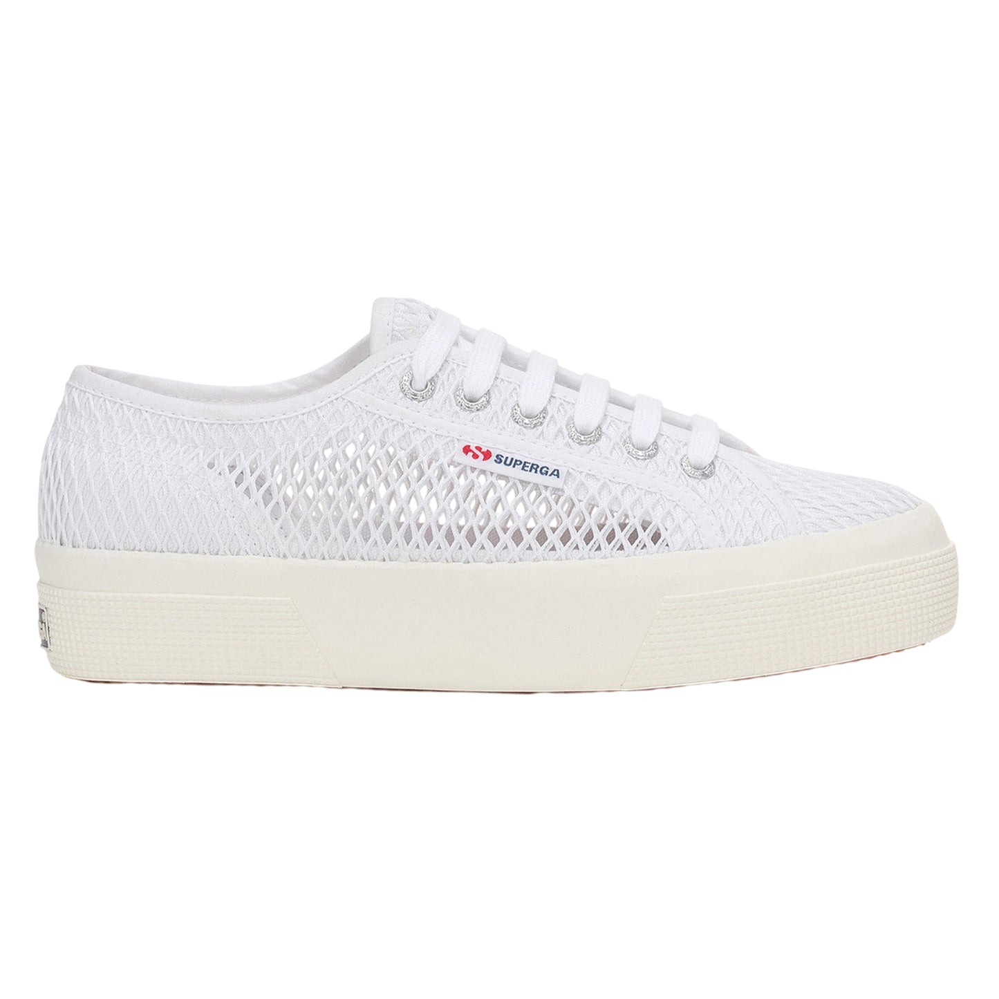 White - Lifestyle - Superga Womens-Ladies 2740 Mesh Trainers