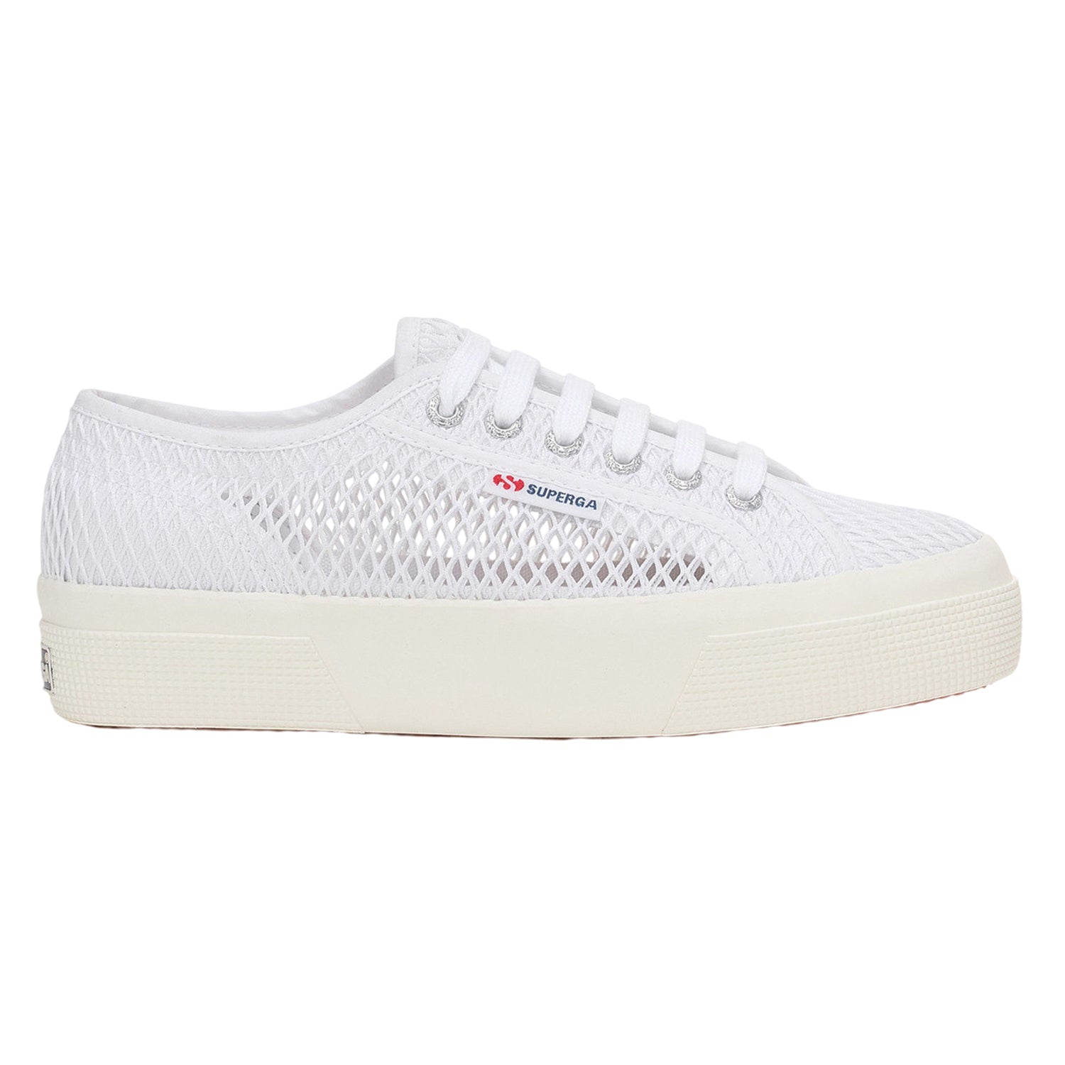 White - Lifestyle - Superga Womens-Ladies 2740 Mesh Trainers