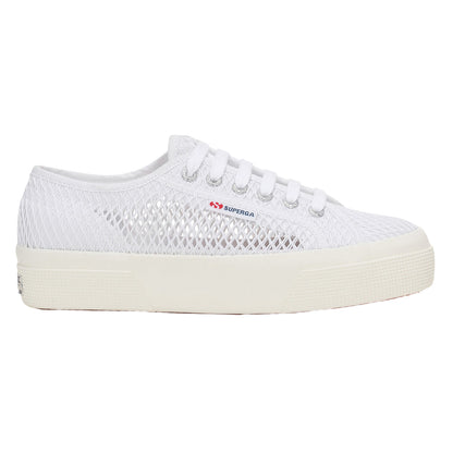 White - Lifestyle - Superga Womens-Ladies 2740 Mesh Trainers