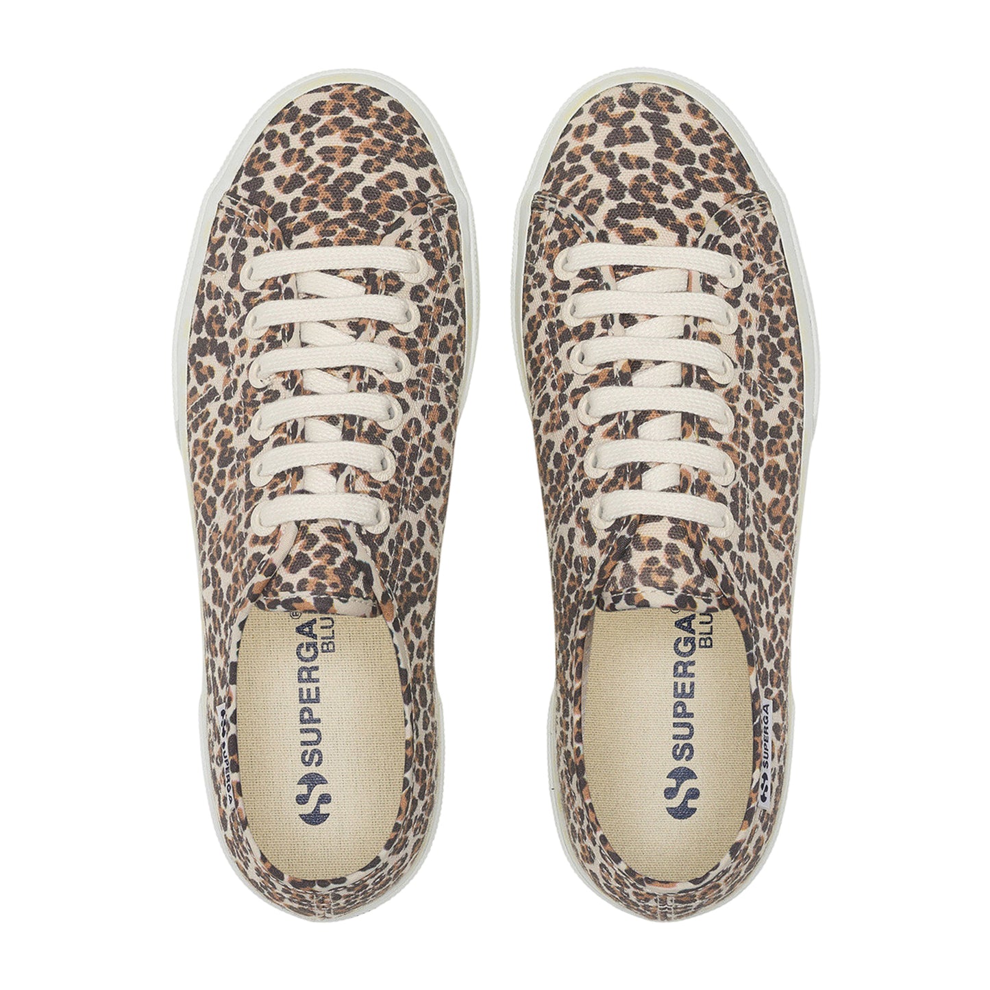 Leopard-Avorio - Pack Shot - Superga Womens-Ladies 3740 Leggera Leopard Print Platform Trainers
