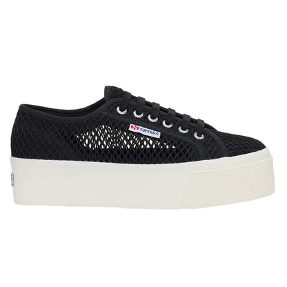 Black-White - Lifestyle - Superga Womens-Ladies 2790 Mesh Trainers