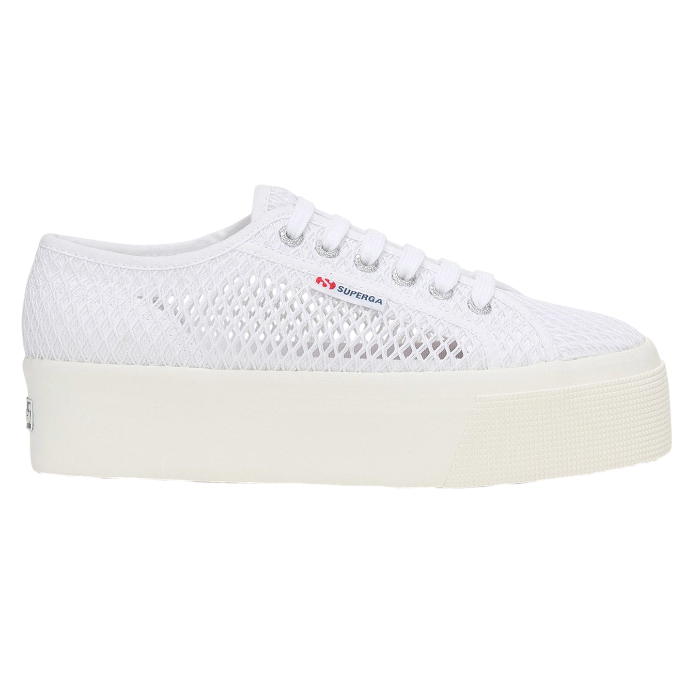 White - Lifestyle - Superga Womens-Ladies 2790 Mesh Trainers