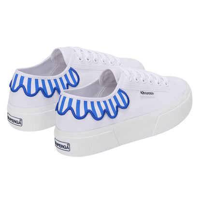Dazzling Blue-White - Back - Superga Unisex Adult 3740 Leggera Umbrella Platform Trainers