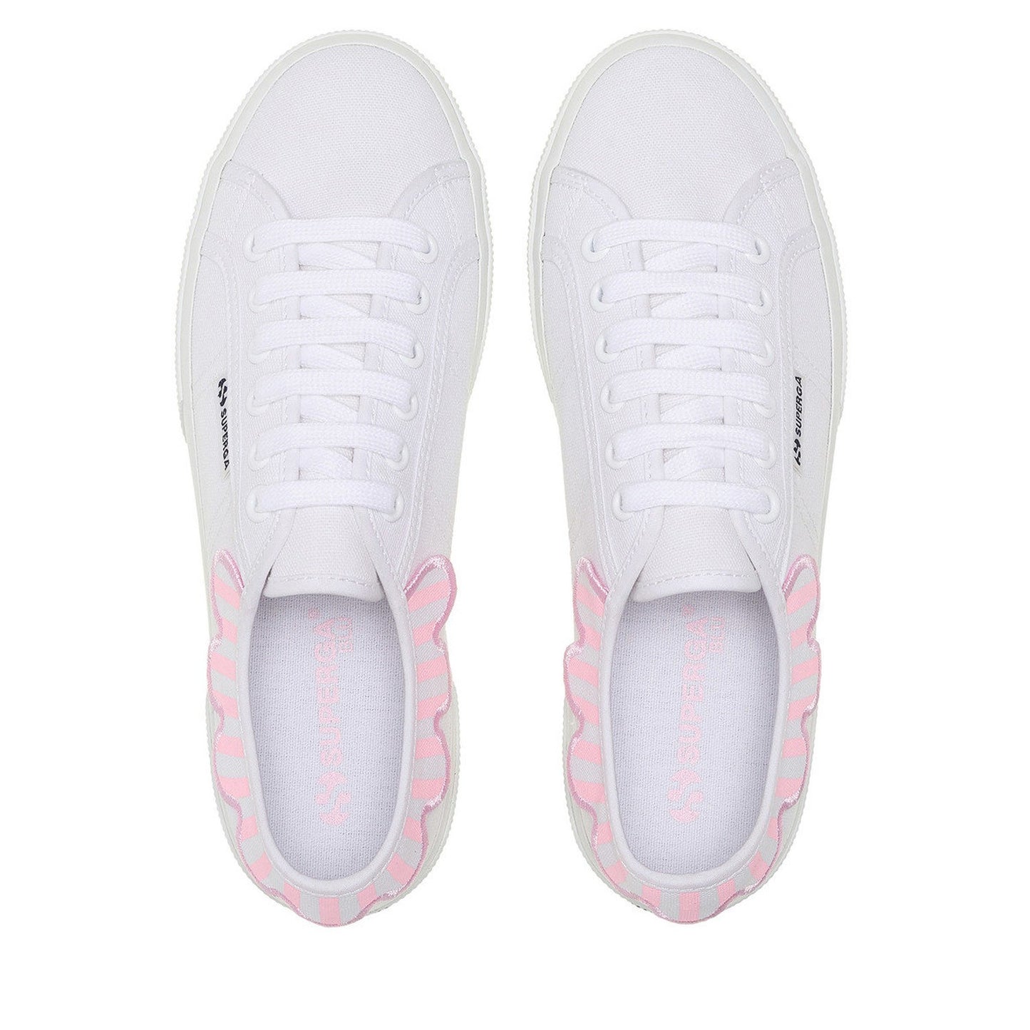 Pink Nosegay-White - Pack Shot - Superga Unisex Adult 3740 Leggera Umbrella Platform Trainers