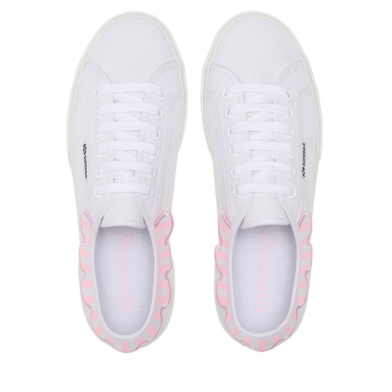 Pink Nosegay-White - Pack Shot - Superga Unisex Adult 3740 Leggera Umbrella Platform Trainers
