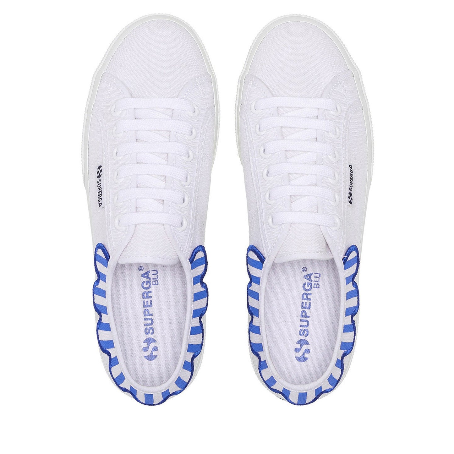 Dazzling Blue-White - Pack Shot - Superga Unisex Adult 3740 Leggera Umbrella Platform Trainers