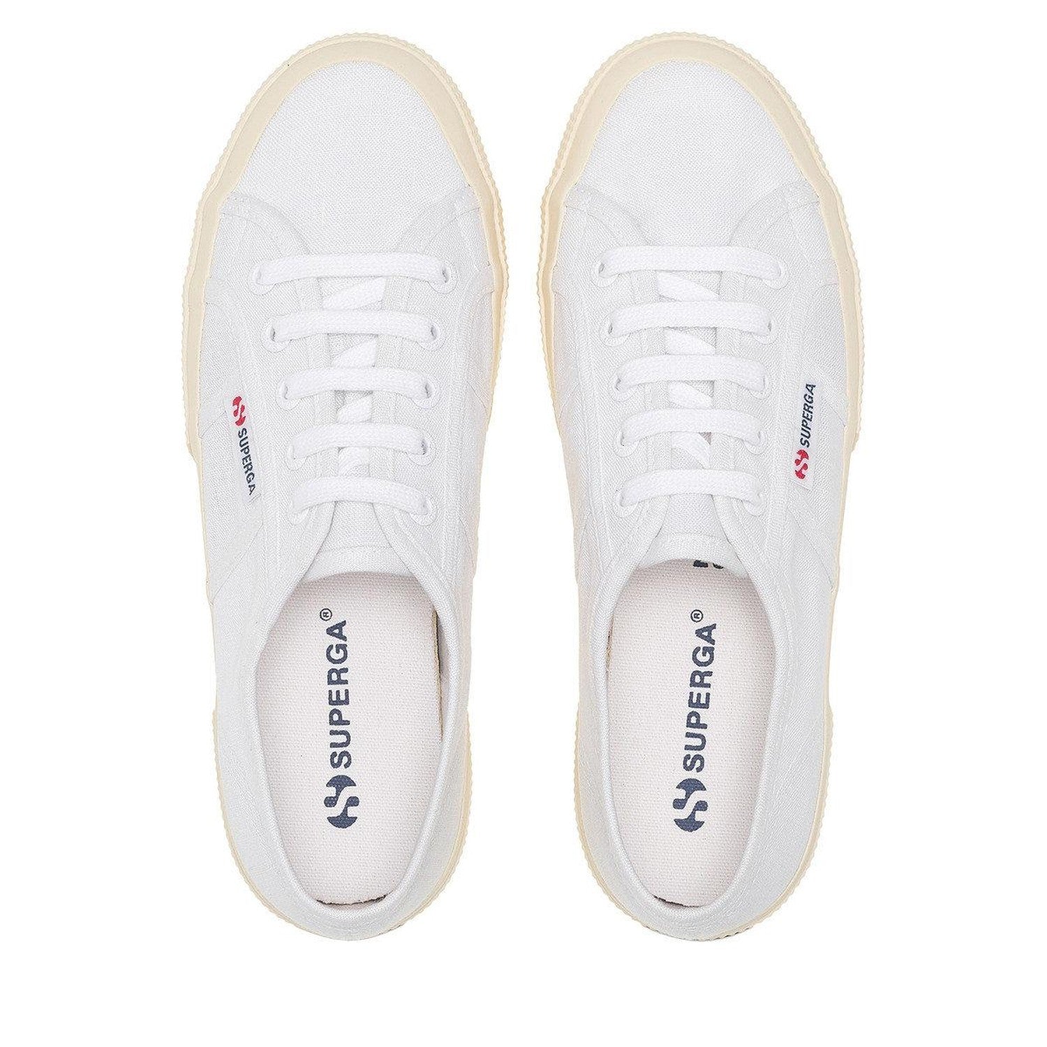 White-Off White - Lifestyle - Superga Unisex Adult 2750 Linen Trainers