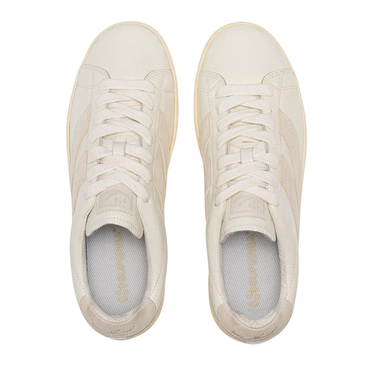 White-Beige-Avorio - Lifestyle - Superga Unisex Adult 4833 Lendl Leather Trainers