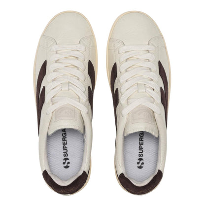 White-Brown-Avorio - Lifestyle - Superga Unisex Adult 4833 Lendl Leather Trainers