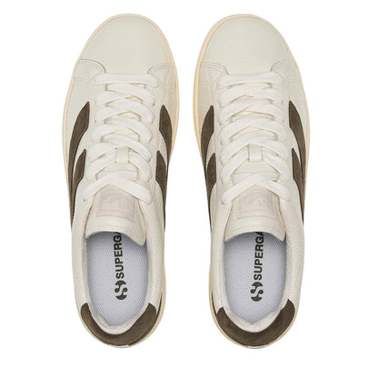 White-Green-Avorio - Lifestyle - Superga Unisex Adult 4833 Lendl Leather Trainers