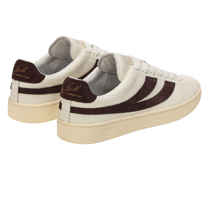 White-Brown-Avorio - Back - Superga Unisex Adult 4833 Lendl Leather Trainers