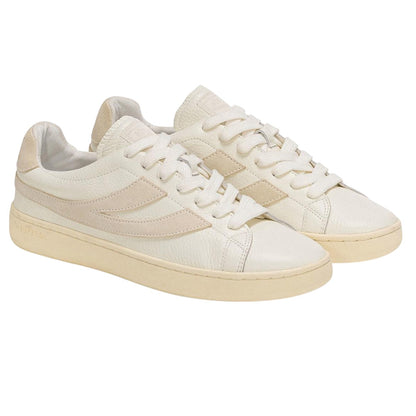 White-Beige-Avorio - Front - Superga Unisex Adult 4833 Lendl Leather Trainers