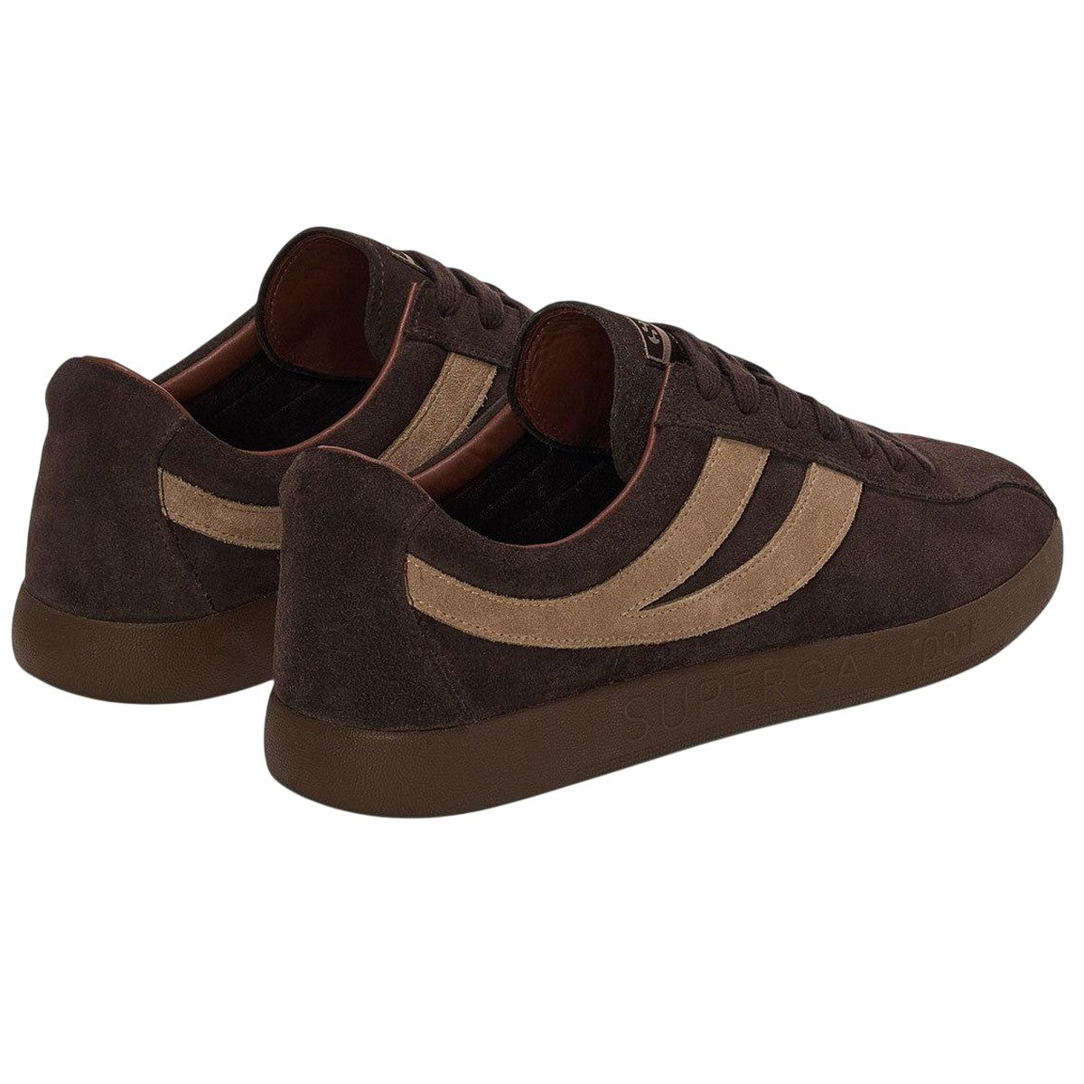 Brown-Earth Brown - Back - Superga Unisex Adult 1960 Capri Suede Trainers