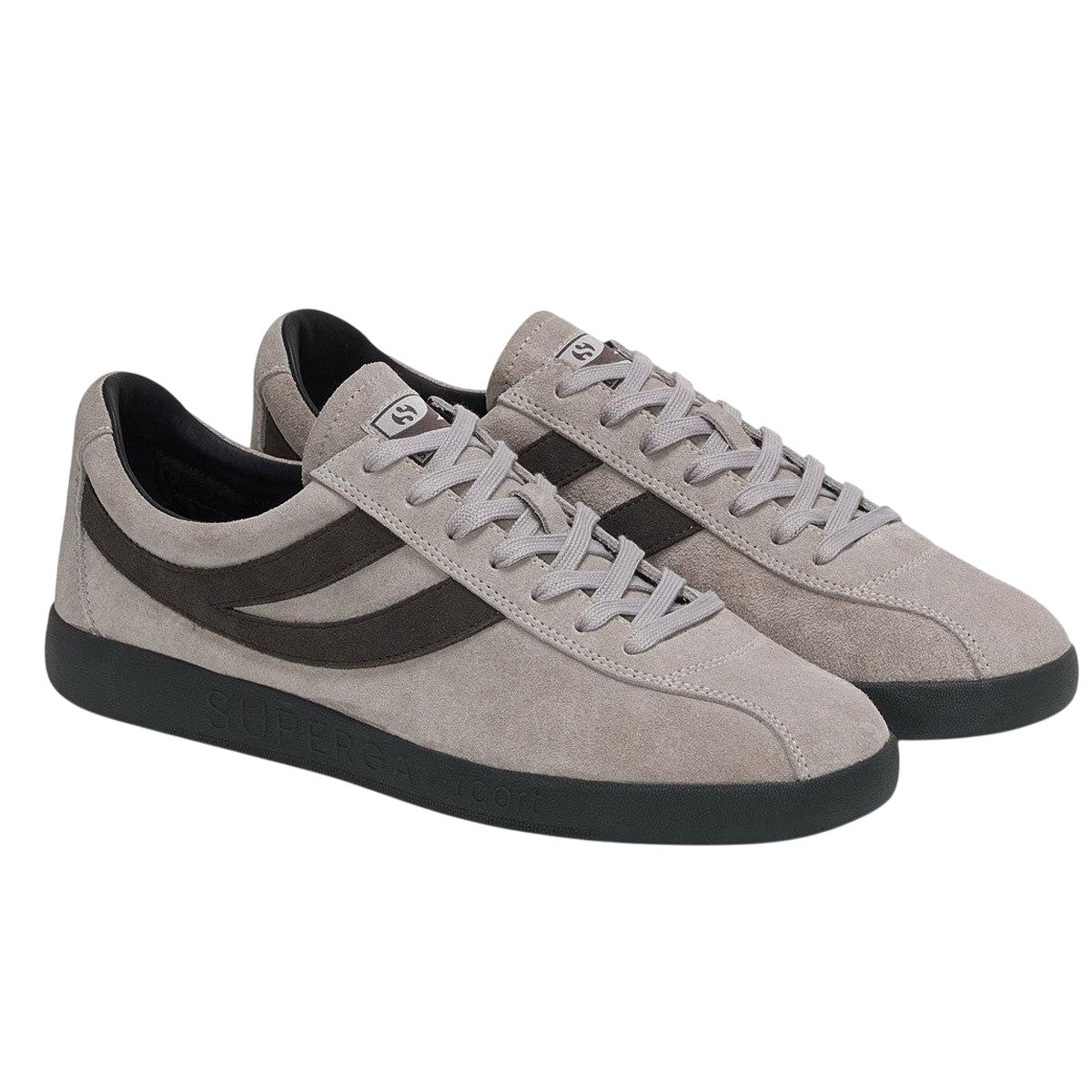 Grey-Volcano Grey - Front - Superga Unisex Adult 1960 Capri Suede Trainers