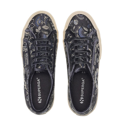 Grey-Off White-Blue - Lifestyle - Superga Unisex Adult 2750 Tapestry Trainers