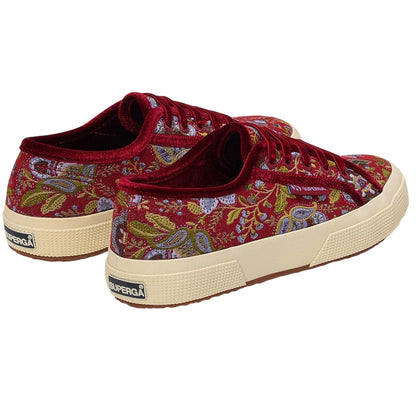Red - Back - Superga Unisex Adult 2750 Tapestry Trainers