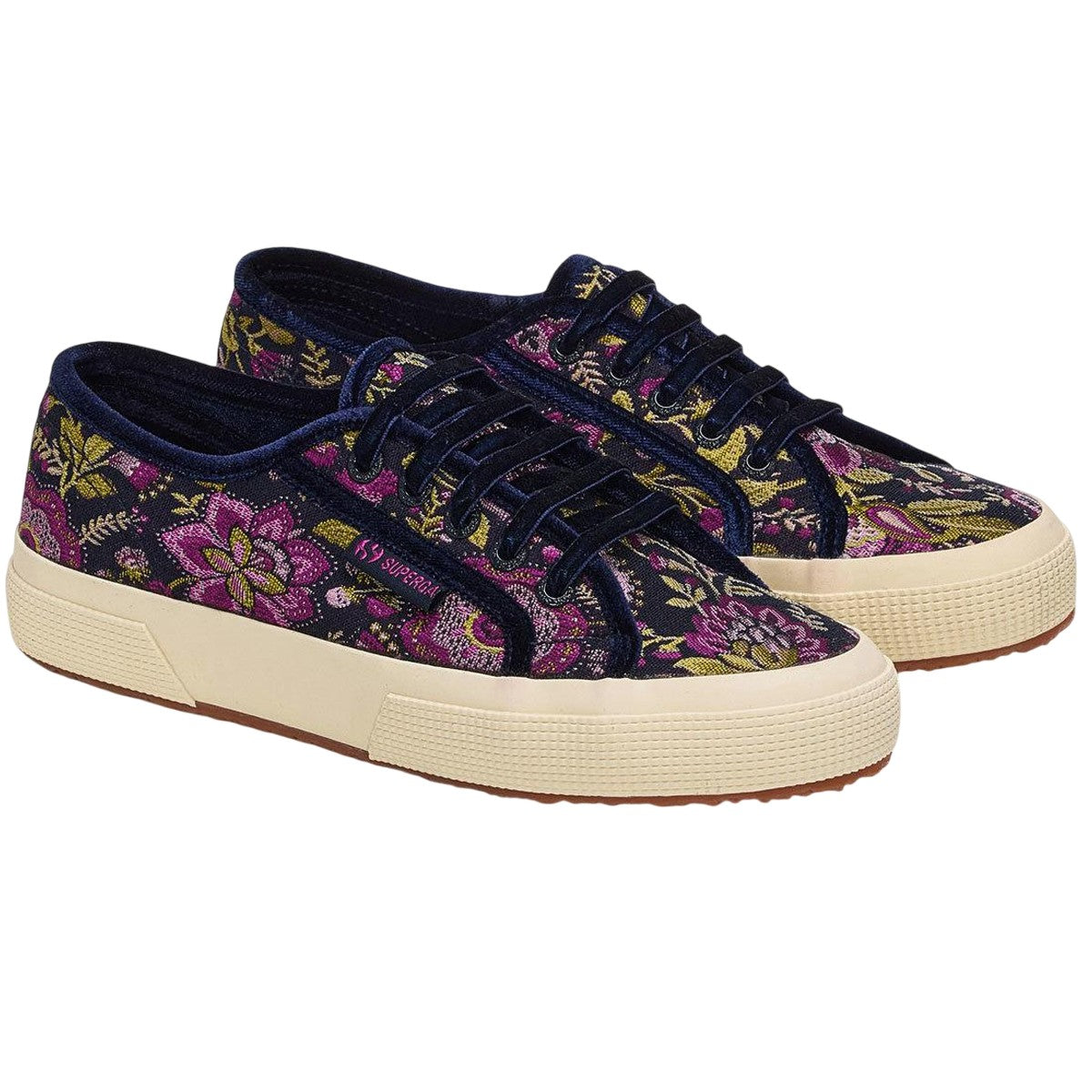Blue Nights - Front - Superga Unisex Adult 2750 Tapestry Trainers
