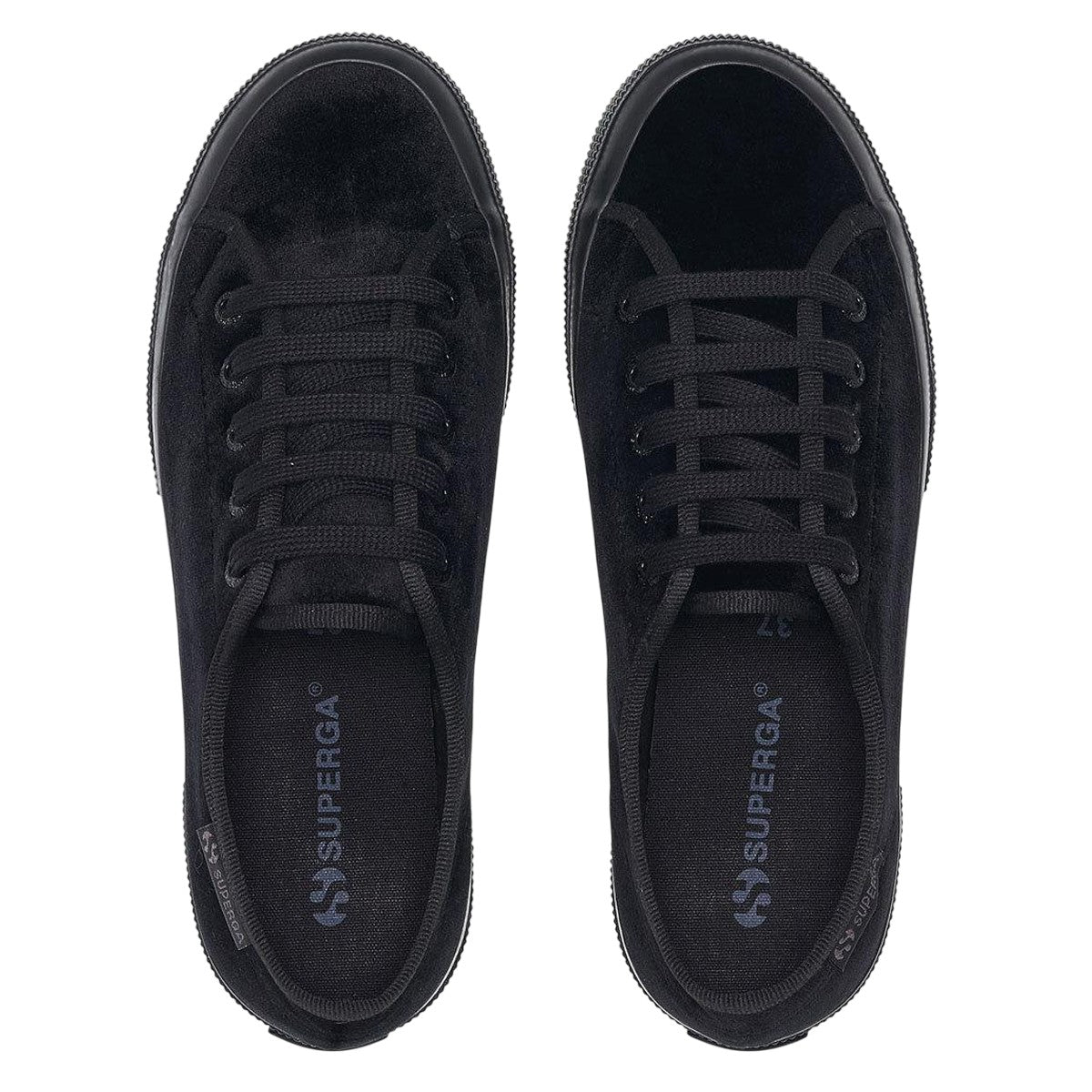 Total Black - Lifestyle - Superga Unisex Adult 2750 Velvet Trainers