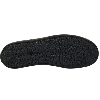 Total Black - Side - Superga Womens-Ladies 2441 Velvet Ballerina Flats