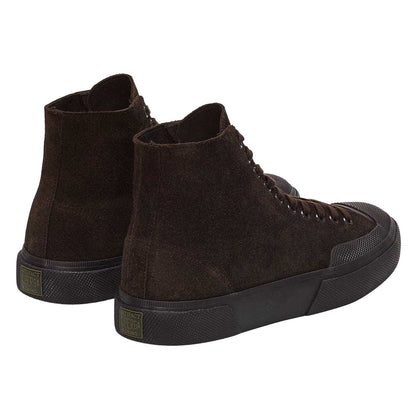 Coffee - Back - Superga Mens 2433 Works Flesh Out Suede High Top Trainers