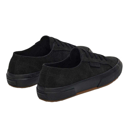 Full Black - Back - Superga Womens-Ladies Flesh Out Suede Trainers