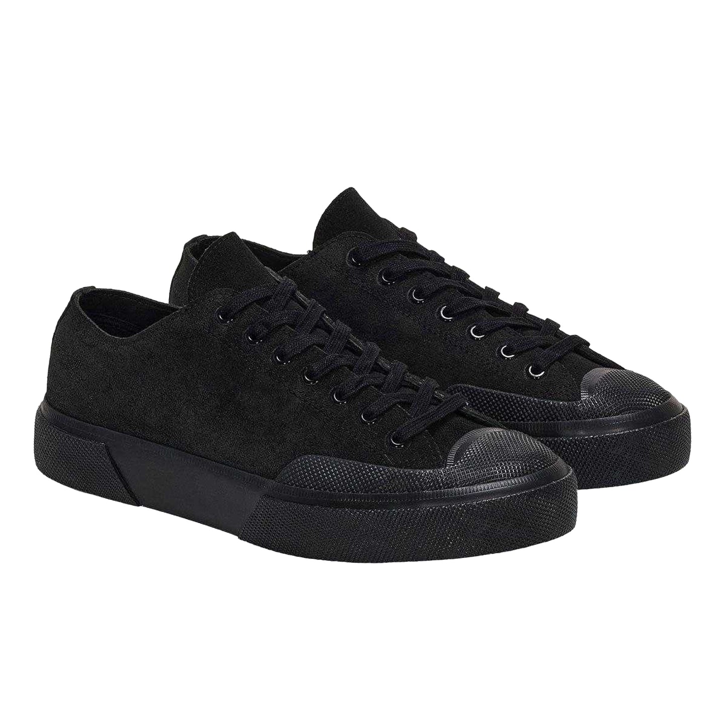 Full Black - Back - Superga Womens-Ladies Flesh Out Suede Work Trainers
