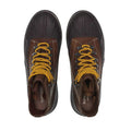 Brown Horse-Black - Side - Superga Mens 3343 Alpina Duck Crazy Horse Leather Ankle Boots