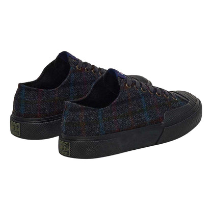 Navy-Brown Honey-Grey - Back - Superga Unisex Adult 2432 Works Patchwork Wool Trainers