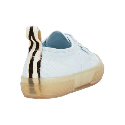 Light Blue - Back - Superga Unisex Adult 2750 Cotu Zebra Print Trainers