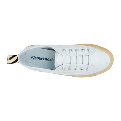 Light Blue - Side - Superga Unisex Adult 2750 Cotu Zebra Print Trainers