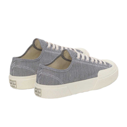 Blue-White - Back - Superga Unisex Adult 2432 Works Stripe Trainers