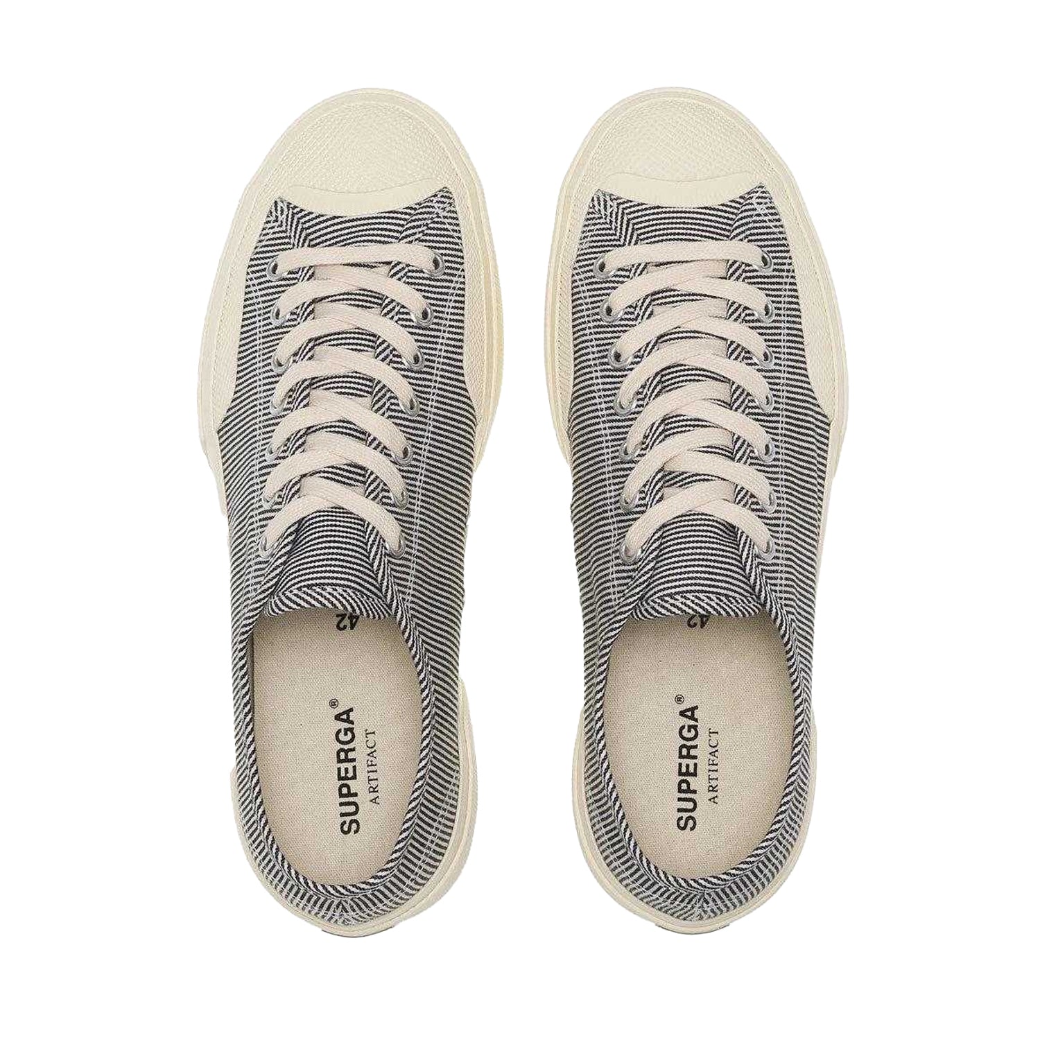 Blue-White - Side - Superga Unisex Adult 2432 Works Stripe Trainers