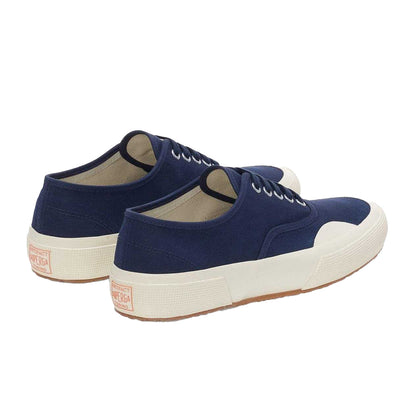 Navy-Off White - Back - Superga Unisex Adult 2430 Deck Canvas Trainers