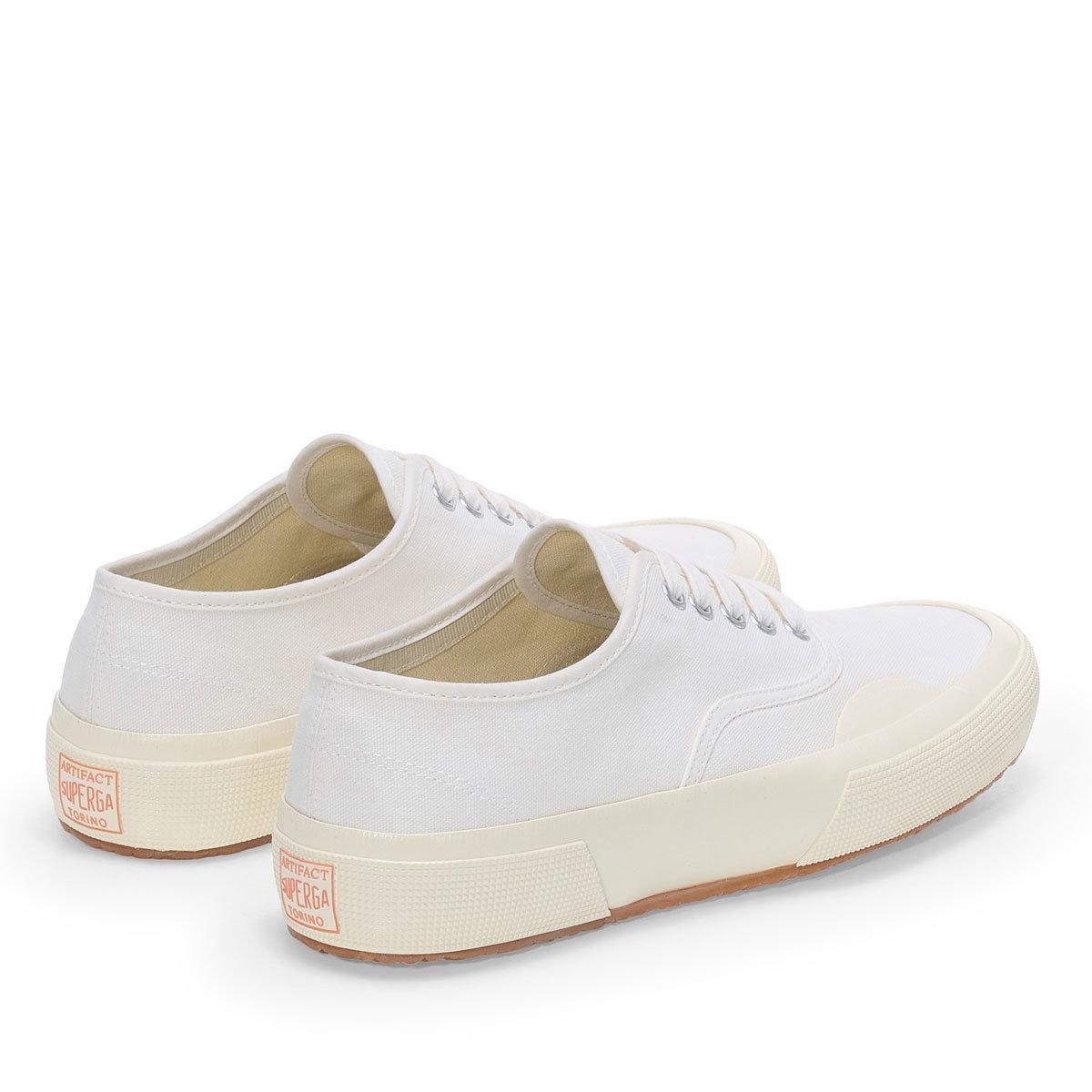 White-Off White - Back - Superga Unisex Adult 2430 Deck Canvas Trainers