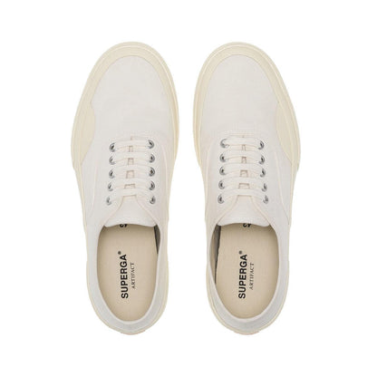 White-Off White - Side - Superga Unisex Adult 2430 Deck Canvas Trainers