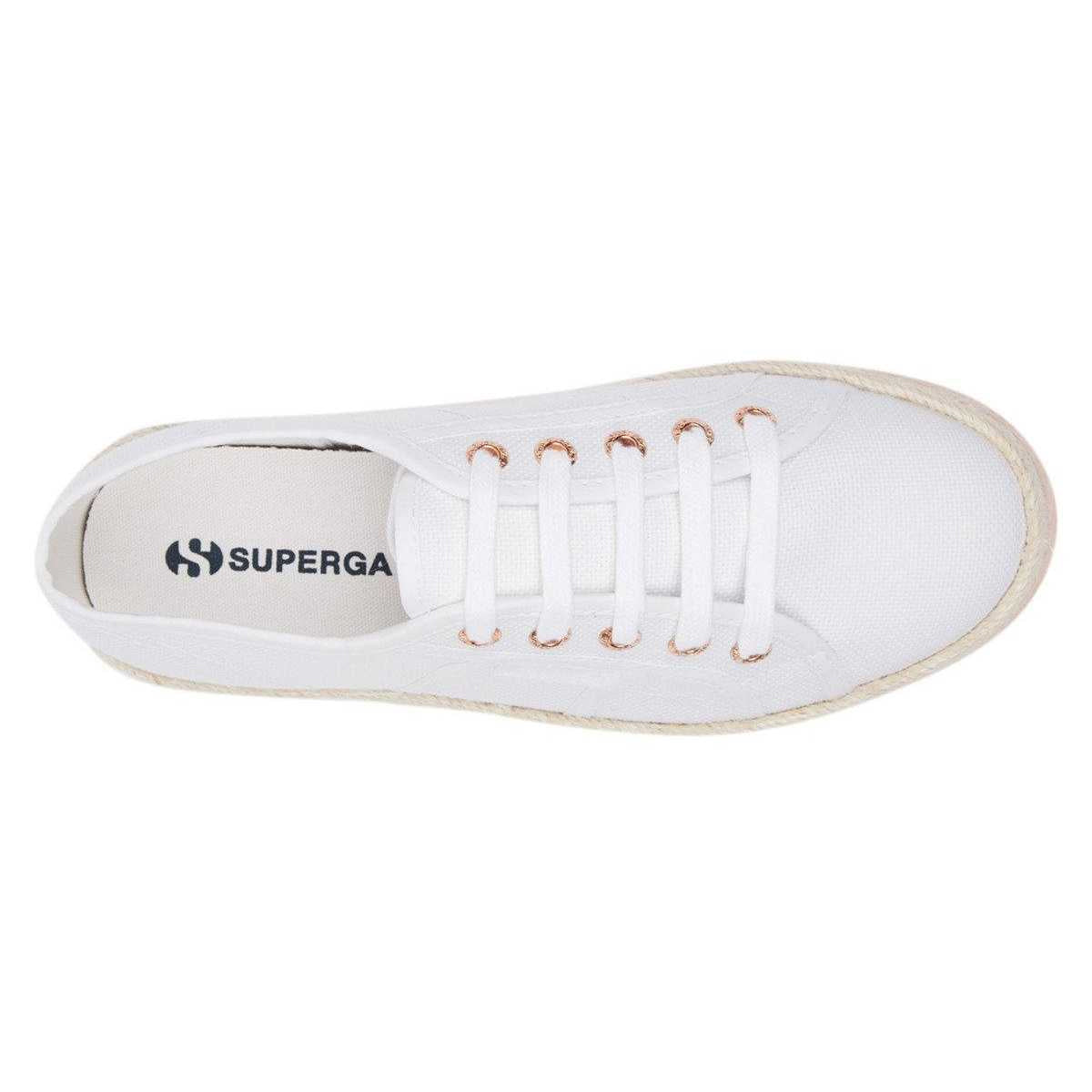 White-Rose Gold - Lifestyle - Superga Womens-Ladies 2790 Cotrope Trainers